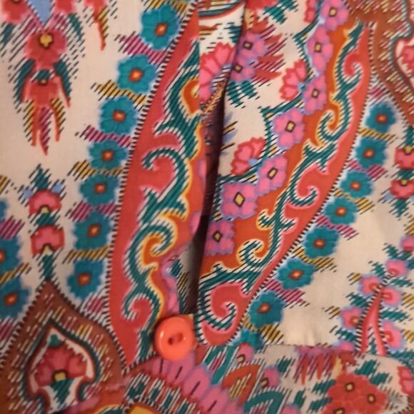 Zara 💯 Silk Colorful Floral Patterned Shift Dress Size M - Picture 4 of 16